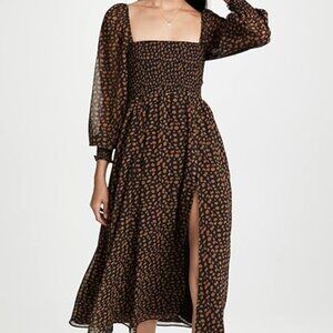 o.p.t Classic Smocked Maxi Dress Size XS